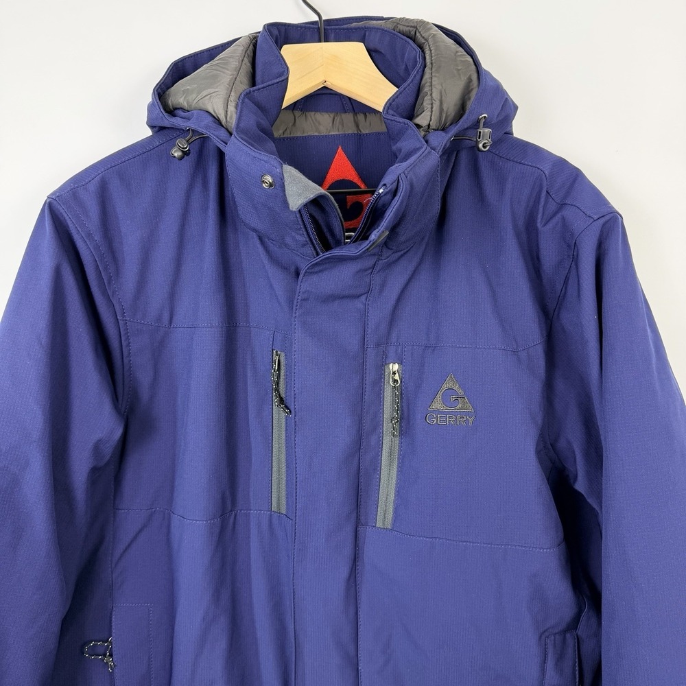 Gerry Hooded Insulated Winter Jacket Blue‎ Mens XL Outdoor Coat - Picture 2 of 14